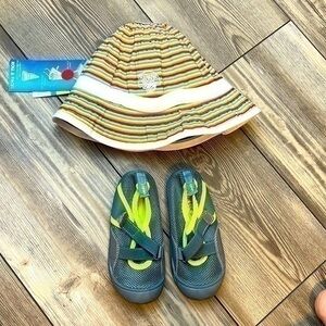 BANANA BOAT Toddler Sun Hat and Carter’s Toddler Water Shoes | size 9